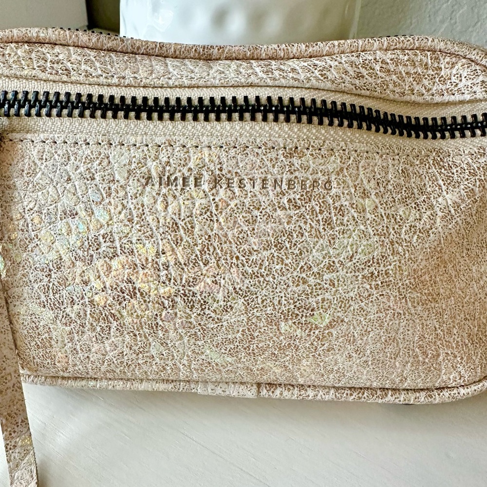 Aimee Kestenberg pink silver white iridescent crossbody purse with wallet - Picture 5 of 9